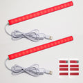 12 Inch(30.5cm) 660nm Red Light Therapy LED Strip, USB 5V 2A Sleep Light Bar, Red LED Light for Bedroom, Monitor Backlight, TV Bias Lighting, Desk Ambient Night Light（2 Pack ）