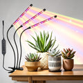 Full Spectrum LED Grow Light with Clip, 40 LED Plant Grow Lamp with 10 Brightness Levels, 3H/6H/12H Auto Timer, 360° Flexible Gooseneck, 12V DC Indoor Growing Light for Herbs, Succulents, Seedlings & Houseplants