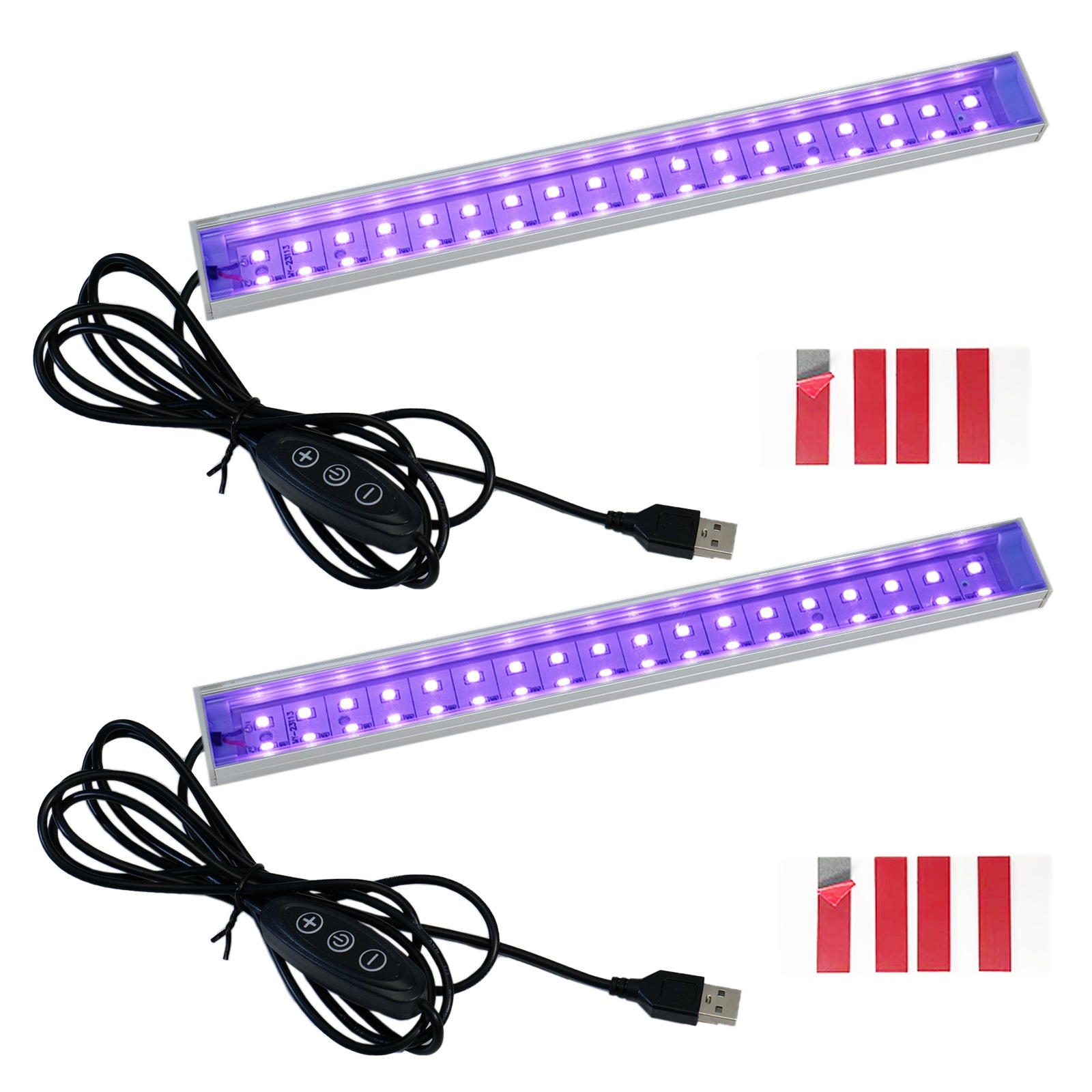 UV Black Light Bar 395nm, 8.9 Inch USB Powered Blacklight Strip for Halloween Decorations, Body Paint, Fluorescent Posters, Glow Party Lighting