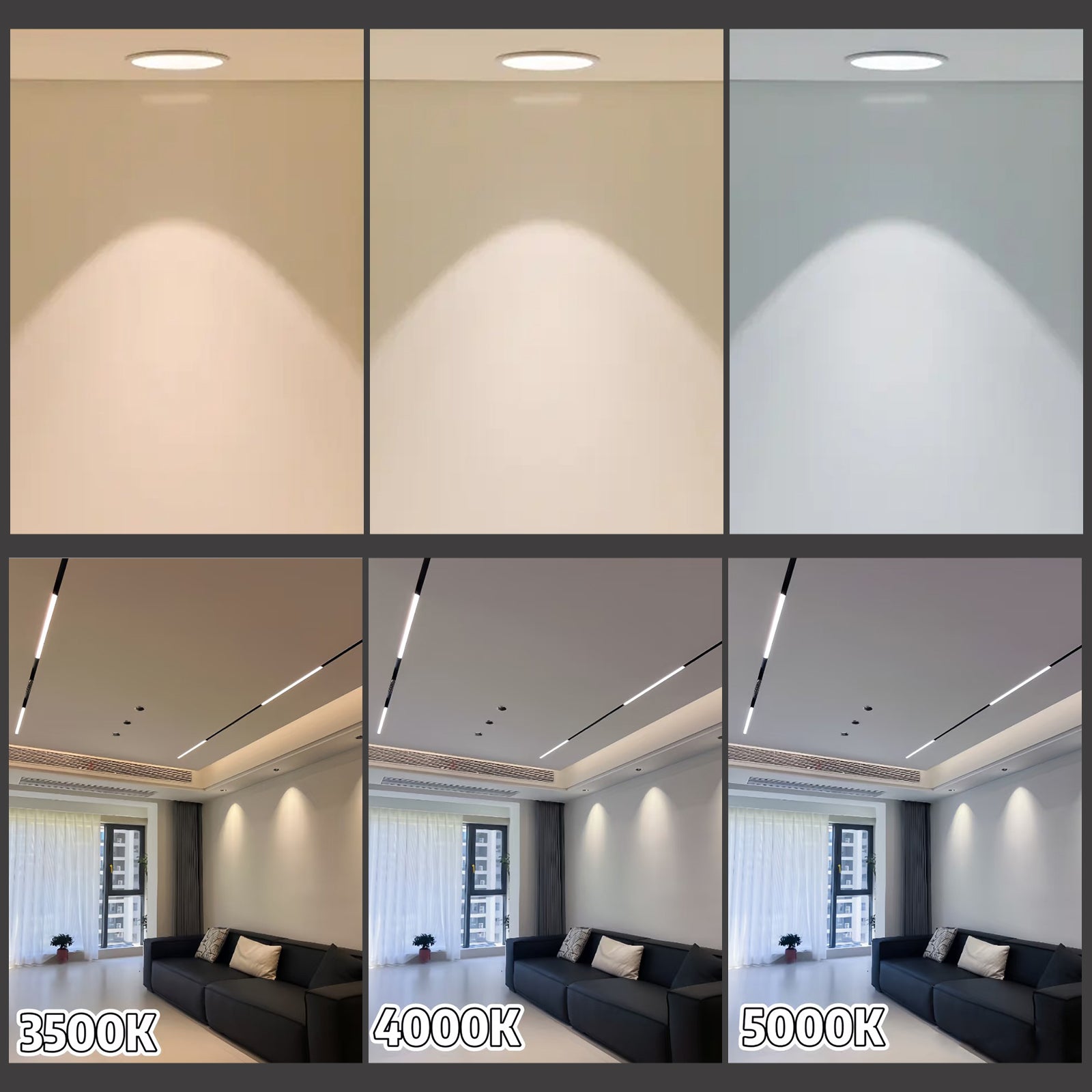 2 Inch LED Recessed Lighting 3W, Dimmable Downlight , 3000K Warm White Ceiling Light, CRI80+, Energy-Saving LED Downlight for Home Remodel & House Interior Décor, Easy Installation – 4 Pack