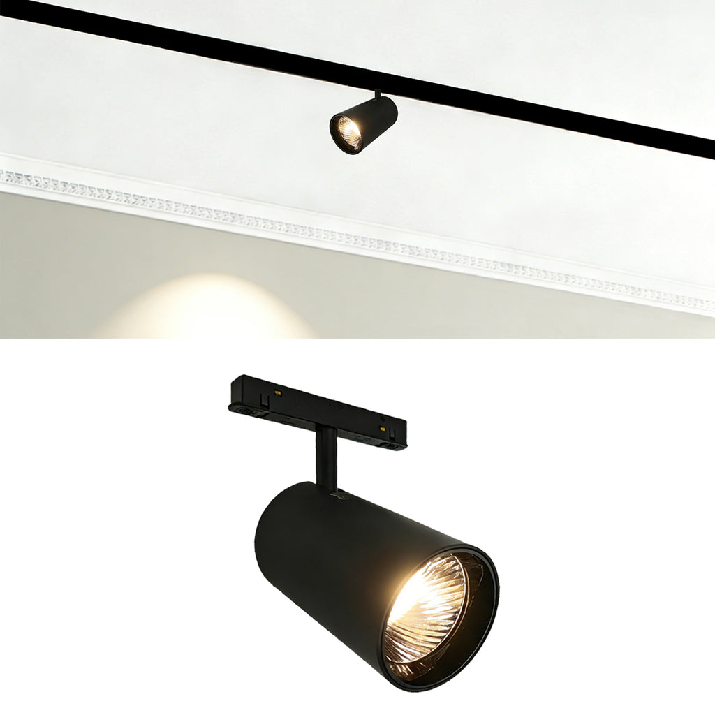 20W Magnetic Track Spotlight, 3000K Warm White LED Track Light Head, 90° Adjustable Beam, 48V DC Low Voltage Ceiling Track Lighting Fixture for Magnetic Track System, for Home Retail Gallery