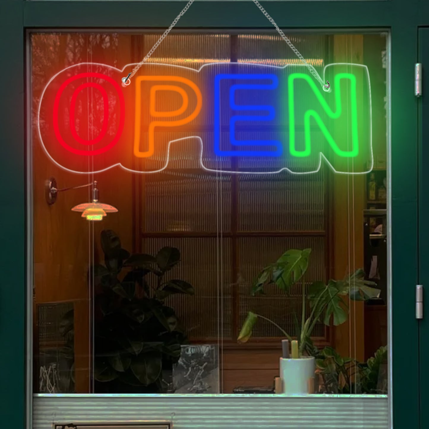 Bright Open Sign for Business, Dimmable Open Neon Signs by USB Power supply , High Visibility Advertisement OPEN Neon Sign with ON/OFF Switch for Window, Door, Store, Bar, Salon, Restaurant