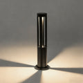 23.8 Inch Round LED Outdoor Bollard Light, 5W Modern Black Pathway Light, IP65 Waterproof Lawn & Garden Landscape Lighting for Yard, Patio, Walkway