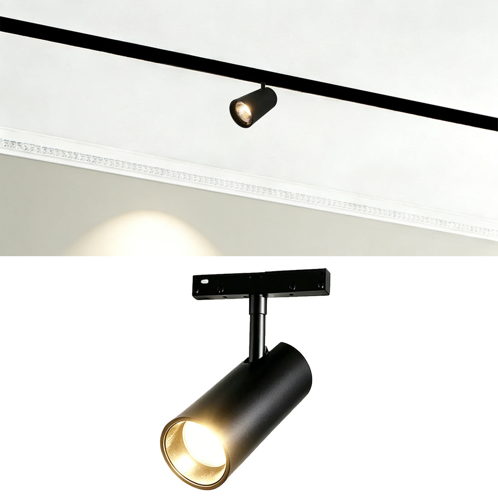 20W Magnetic Track Spotlight, 4000K Neutral White LED Track Light Head, 90° Adjustable Beam, 48V DC Low Voltage Ceiling Track Lighting Fixture for Magnetic Track System, Home Office Retail