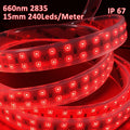 660nm Red Light Therapy LED Strip 5M（16.5FT） 240LEDs/M IP67-Waterproof for Skin Beauty Sauna Relaxation