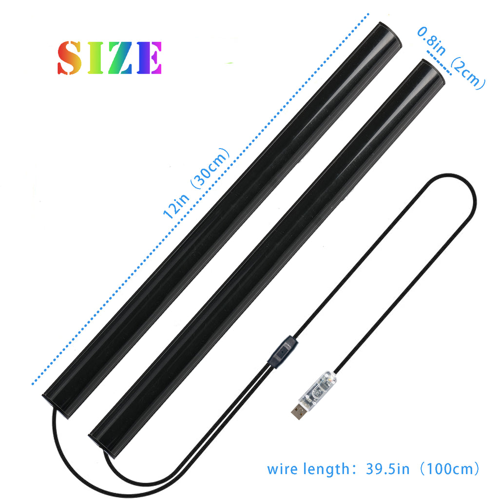 2 in-1 RGB Monitor Light Bar,RGB LED Gaming Atmosphere Light,Powered by USB with RGB Mode Change Controller,Atmosphere Lamp for Display, Desk, Computer Accessories, Room