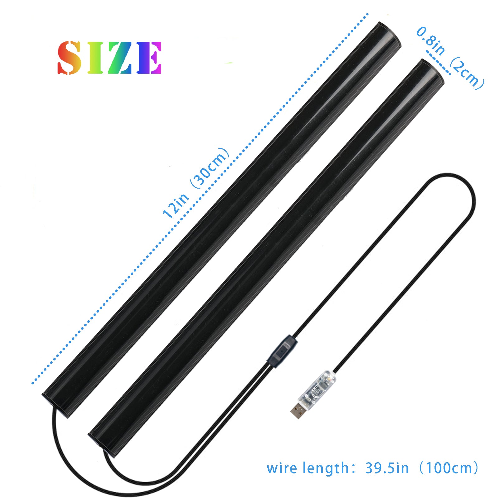 2 in-1 RGB Monitor Light Bar,RGB LED Gaming Atmosphere Light,Powered by USB with RGB Mode Change Controller,Atmosphere Lamp for Display, Desk, Computer Accessories, Room