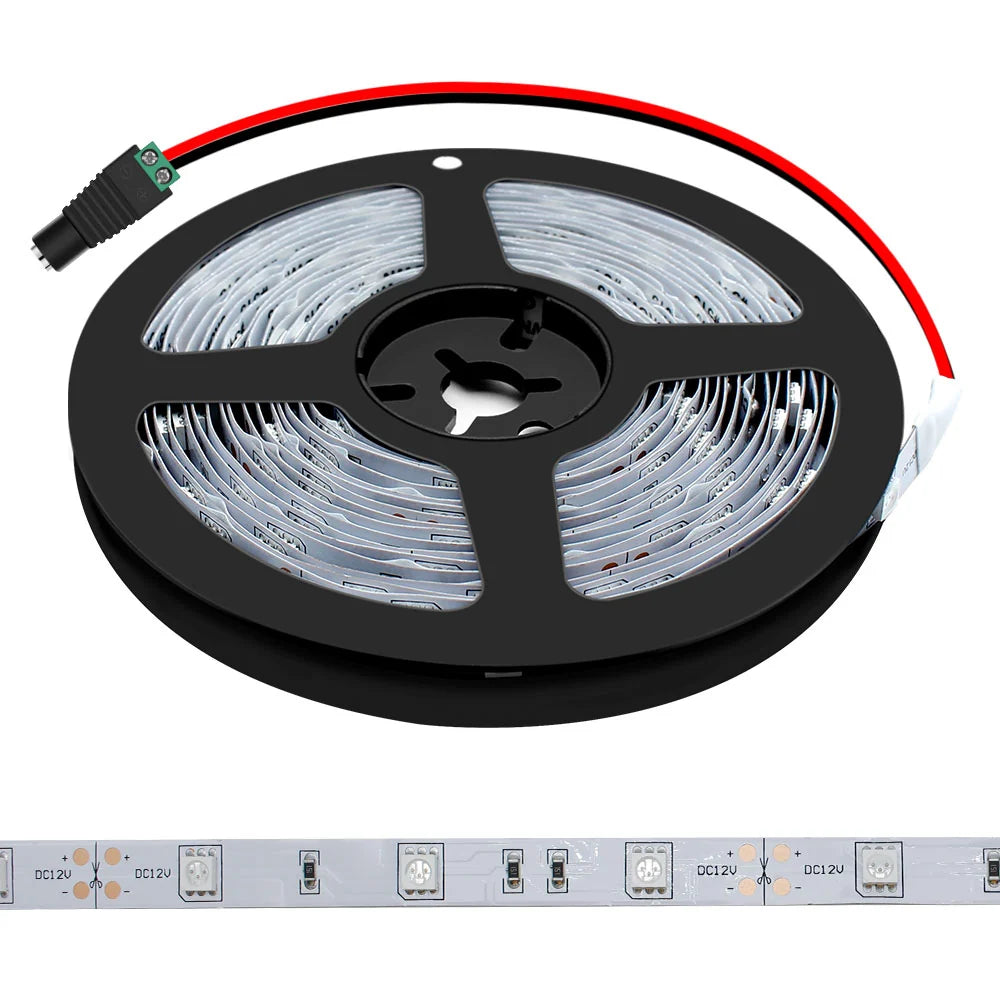12V 365-370nm UVA LED Strip Light, SMD5050 Flexible UV Black Light Strip, 60 LEDs/m 5M Long Cuttable UV LED Tape for Precision Curing, Fluorescent Testing, Stage Decor