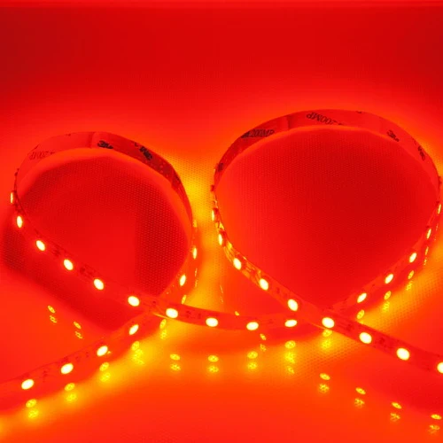 DC12V 635nm Infrared LED Strip Light, 10mm Wide SMD5050 60LED/m High Brightness Flexible Red Infrared LED Tape, Non-Waterproof IP20 for Night Vision, Monitoring Fill Light, Industrial Sensing