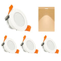 2 Inch LED Recessed Lighting 3W, Dimmable Downlight , 3000K Warm White Ceiling Light, CRI80+, Energy-Saving LED Downlight for Home Remodel & House Interior Décor, Easy Installation – 4 Pack