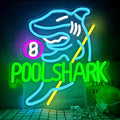 LED Neon Billiards Sign By USB - Adjustable Brightness with ON/Off Switch , Wall Decor LED Sign for Bar Billiards Game Room.30.5cm/12"x 33.5cm/13"