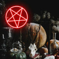 LED Neon Five-Pointed Star Sign By USB - Adjustable Brightness With ON/Off Switch , Wall Decor LED Sign for Bar Decoration.33cm/13"x 33cm/13"