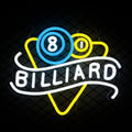 LED Neon Billiards Sign By USB - Adjustable Brightness with ON/Off Switch , Wall Decor LED Sign for Bar Billiards Game Room.34.8cm/13.7"x 27.7cm/10.9"
