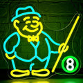 LED Neon Billiards Sign By USB - Adjustable Brightness with ON/Off Switch , Wall Decor LED Sign for Bar Billiards Game Room.35cm/13.78"x 33cm/12.99"