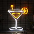 Commercial neon cocktail sign, adjustable brightness, with switch, suitable for shops, hotels, bars, etc., two colors, 36cm/14.17"x 30cm/11.81"