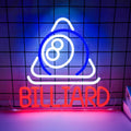 LED Neon Billiards Sign By USB - Adjustable Brightness with ON/Off Switch , Wall Decor LED Sign for Bar Billiards Game Room.37.4cm/14.7"x 33.7cm/13.3"
