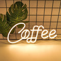 Coffee LED Neon Sign By USB - Adjustable Brightness with ON/Off Switch , Wall Decor LED Sign for Café Shops, Restaurants & Food Trucks,38cm/14.96"x 17cm/6.69"