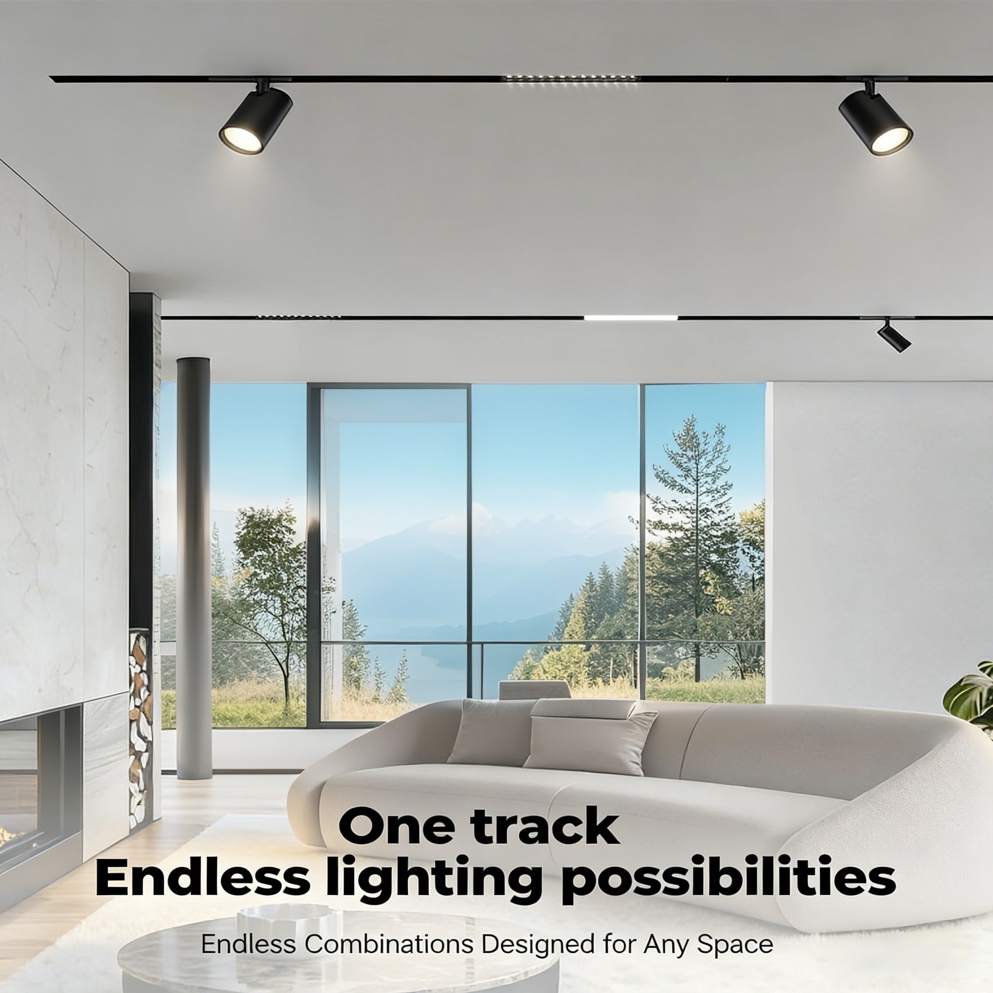 20W Magnetic Track Spotlight, 3000K Warm White LED Track Light Head, 90° Adjustable Beam, 48V DC Low Voltage Ceiling Track Lighting Fixture for Magnetic Track System, for Home Retail Gallery