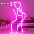 LED Neon Sexy Girl Sign By USB - Adjustable Brightness with ON/Off Switch , Wall Decor LED Sign for Bars, KTV and Other Entertainment Venues.40cm/15.75"x 22cm/8.66"