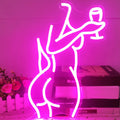 LED Neon Sexy Girl Sign By USB - Adjustable Brightness with ON/Off Switch , Wall Decor LED Sign for Bars, KTV and Other Entertainment Venues.40cm/15.75"x 29cm/11.42"