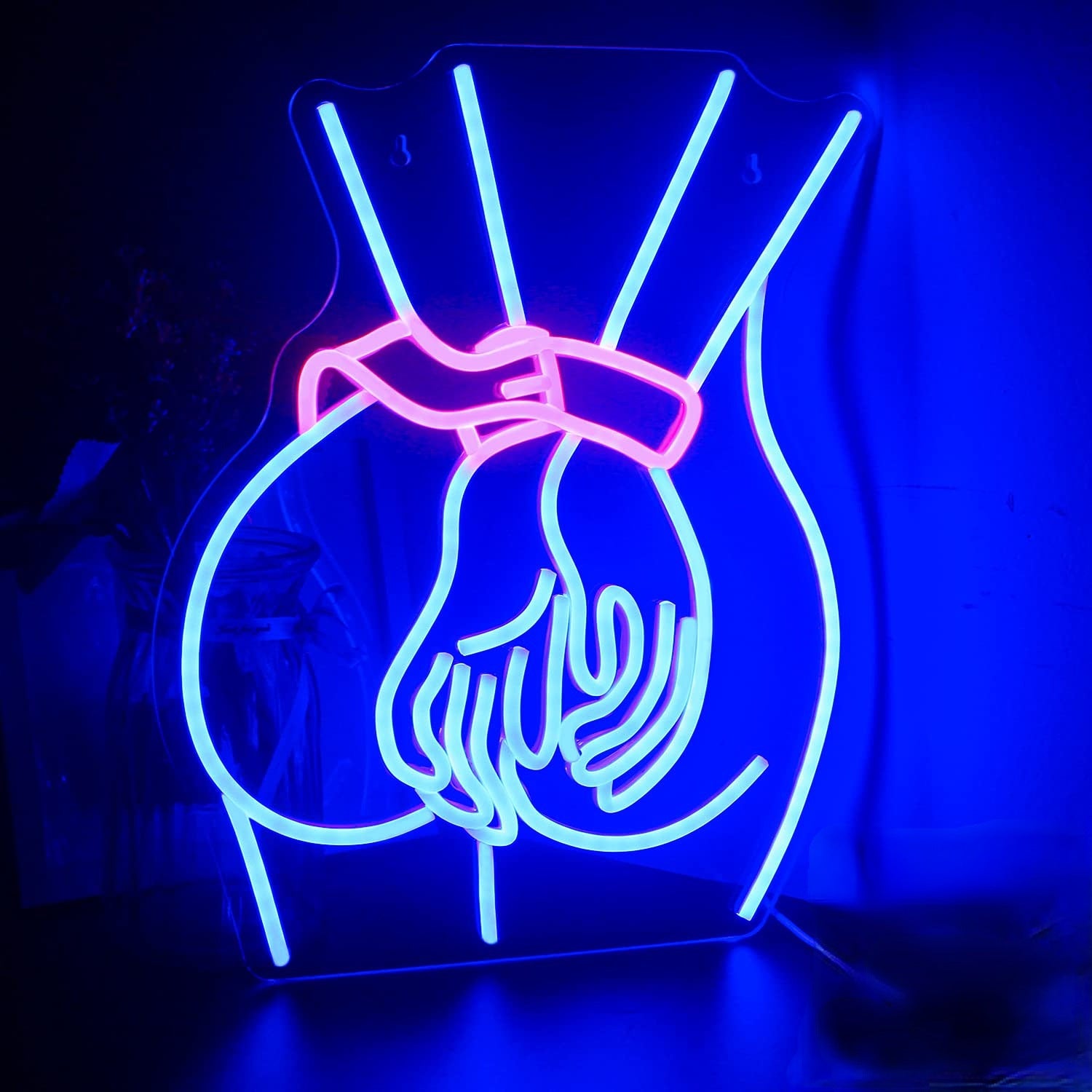 LED Neon Sexy Girl Sign By USB - Adjustable Brightness with ON/Off Switch , Wall Decor LED Sign for Bars, KTV and Other Entertainment Venues.40cm/15.75"x 32cm/12.6"