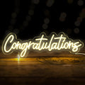 LED Neon Congratulatirs Sign By USB - Adjustable Brightness with ON/Off Switch , Wall Decor LED Sign for Various Celebration,42cm/16.5"x 14cm/5.5"