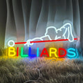 LED Neon Billiards Sign By USB - Adjustable Brightness with ON/Off Switch , Wall Decor LED Sign for Bar Billiards Game Room.42cm/16.54"x 22cm/8.66"