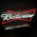 LED Neon Budweiser Sign By USB - Adjustable Brightness With ON/Off Switch , Wall Decor LED Sign for Bar Decoration.43cm/16.9"x 20cm/7.9"