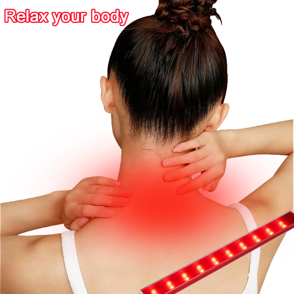 660nm & 850nm Red Light Strip, 9.6 Inch Near Infrared Light Bar with 5 Brightness Levels, USB Powered Red Light for Muscle Relaxation, Home & Fitness Use