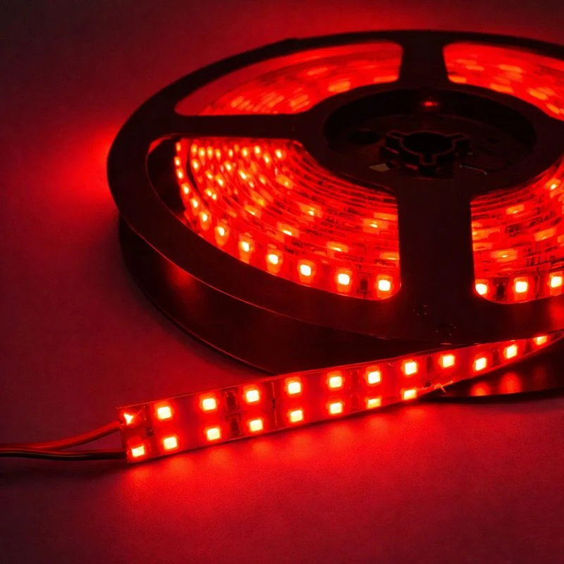 DC12V 635nm Infrared LED Strip Light, 15mm Wide SMD2835 120LED/m High Density Flexible Red Infrared LED Tape for Night Vision, Monitoring Fill Light, Industrial Sensing