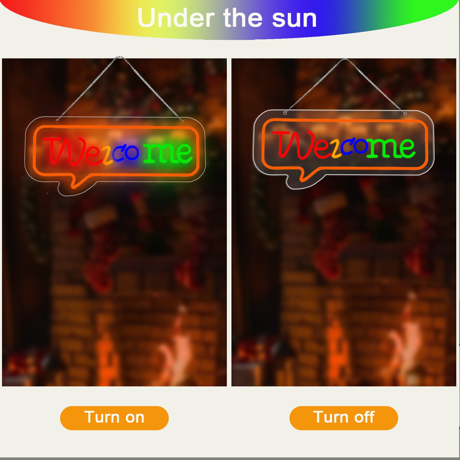 Welcome LED Neon Sign By USB Powered ,Door Sign with 5 Brightness Levels, Vibrant Welcome Sign for Shops, Cafés, Bars & Salons , Eye-Catching Window or Wall Decor (size）