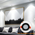2 Inch LED Ceiling Downlight 4 Pack, 3W Black Flush Mount Wafer Light, 5000K Daylight White, CRI90+, Dimmable Canless Recessed Fixture with Junction Box for Bathroom, Garage, Laundry Room & Office