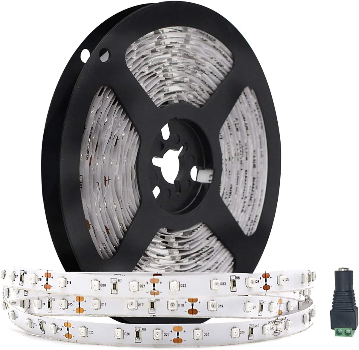 850nm Infrared LED Strip Light, SMD2835 120LED/M DC12V Non-Waterproof 10mm Wide Flexible IR Strip for Night Vision Security Camera