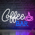Coffee bar LED Neon Sign By USB - Adjustable Brightness with ON/Off Switch , Wall Decor LED Sign for Café Shops, Restaurants & Food Trucks,42cm/16.55"x 22cm/8.66"