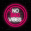 LED Neon Good Vibes Sign By USB - Adjustable Brightness With ON/Off Switch , Wall Decor LED Sign for Dormitory Home Atmosphere Decoration.29.5cm/11.6"x 29.5cm/11.6"