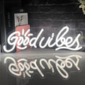 LED Neon Good Vibes Sign By USB - Adjustable Brightness With ON/Off Switch , Wall Decor LED Sign for Dormitory Home Atmosphere Decoration.41cm/16"x 15.2cm/6"