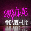 LED Neon Good Vibes Sign By USB - Adjustable Brightness With ON/Off Switch , Wall Decor LED Sign for Dormitory Home Atmosphere Decoration.42cm/16.5"x 32cm/12.6"