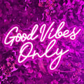 LED Neon Good Vibes Sign By USB - Adjustable Brightness With ON/Off Switch , Wall Decor LED Sign for Dormitory Home Atmosphere Decoration.42.5cm/16.7"x 27.5cm/10.8"
