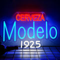 LED Neon Modelo Sign By USB - Adjustable Brightness With ON/Off Switch , Wall Decor LED Sign for Bar Decoration.41cm/16.1"x 27cm/10.6"