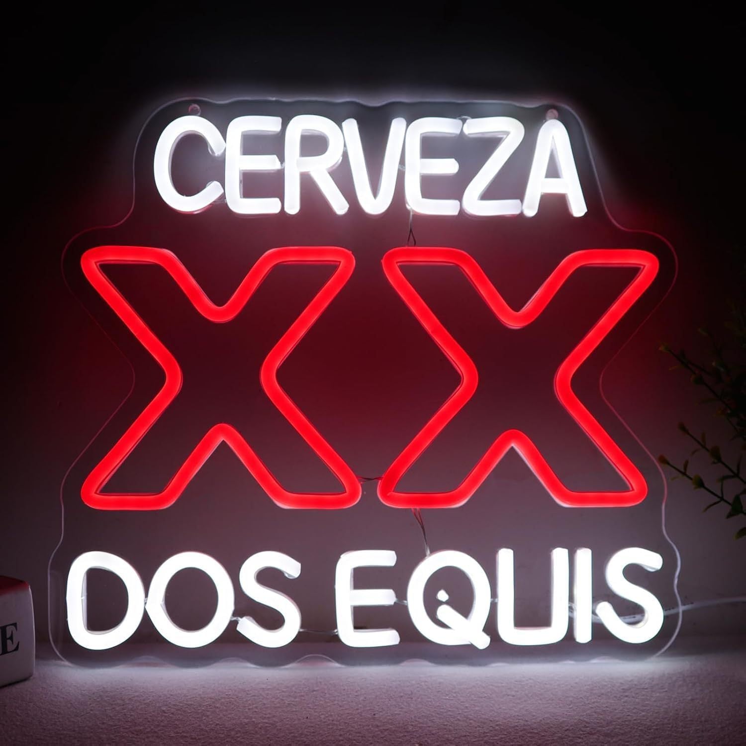 LED Neon XX Sign By USB - Adjustable Brightness With ON/Off Switch , Wall Decor LED Sign for Bar Decoration.40cm/15.75"x 33cm/12.99"