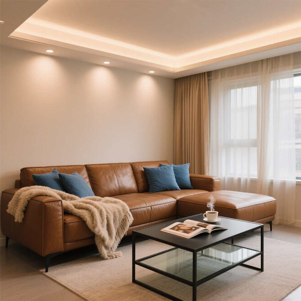 2 Inch 3W COB Recessed Downlight , Dimmable recessed lighting ,60° beam Angle, 3000K Warm White, 220 Lumens, 80+ CRI, Ideal for Living Room & Bedroom,White(4 Pack)