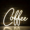 Coffee LED Neon Sign By USB - Adjustable Brightness with ON/Off Switch , Wall Decor LED Sign for Café Shops, Restaurants & Food Trucks,40cm/15.75"x 30cm/11.81"