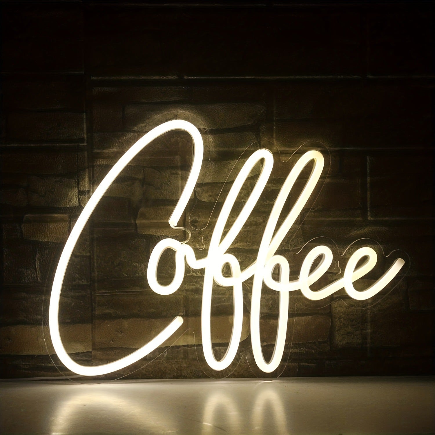 Coffee LED Neon Sign By USB - Adjustable Brightness with ON/Off Switch , Wall Decor LED Sign for Café Shops, Restaurants & Food Trucks,40cm/15.75"x 30cm/11.81"