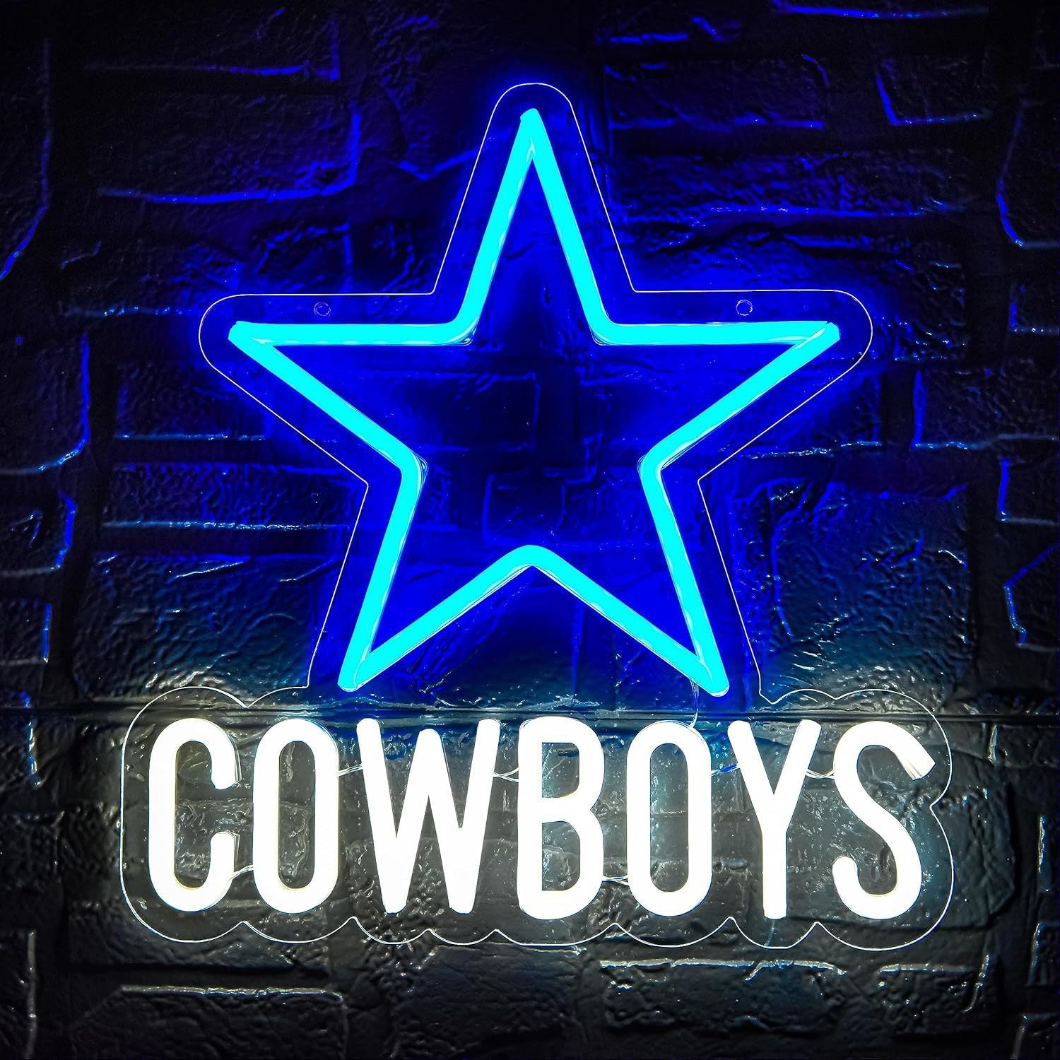 LED Neon Cowboys Sign By USB - Adjustable Brightness With ON/Off Switch , Wall Decor LED Sign for Bar Decoration.32.5cm/12.8"x 31cm/12.2"